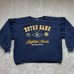 Vintage Notre Dame Navy Crewneck Sweatshirt